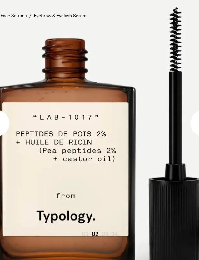 Typology Eyebrow & Eyelash Serum with 2% Pea Peptides + Castor Oil & Complimentary Sheet Masque Secondary image