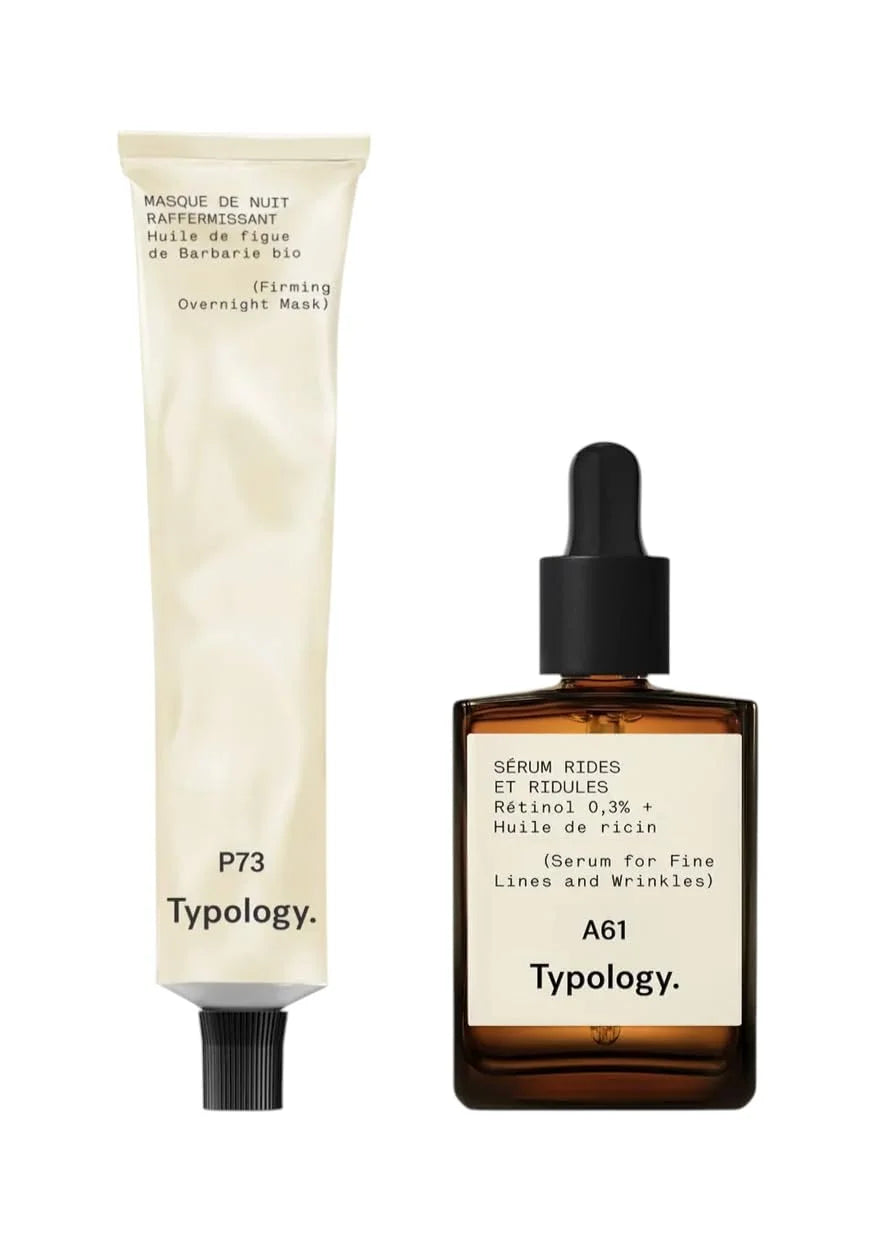 Typology Firming Night Duo, Anti-Aging Skincare Set with Retinol Serum and Overnight Mask Main image